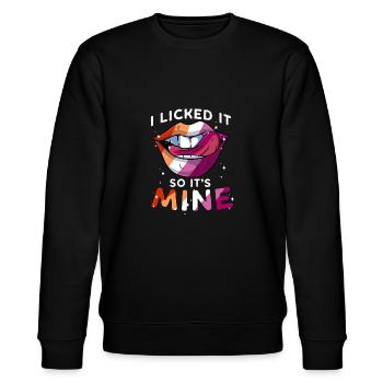 Lesben LGBT Pride Lesbian Rainbow Flag - Stanley/Stella Unisex Bio-Sweatshirt CHANGER  - Schwarz - Vorne - Nik (191cm) & Marisol (170cm)