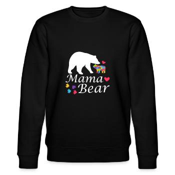 Autismus Mama Autism Awareness Autisten Kinder - Stanley/Stella Unisex Bio-Sweatshirt CHANGER  - Schwarz - Vorne - Nik (191cm) & Marisol (170cm)