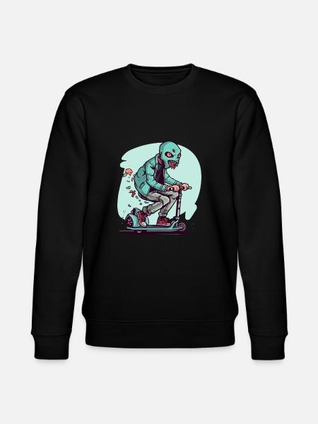 The monster on the scooter - Stanley/Stella CHANGER Unisex Organic Sweatshirt - black