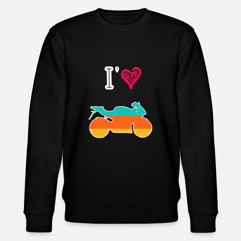Retro-Motorrad - Stanley/Stella Unisex Bio-Sweatshirt CHANGER  - Schwarz