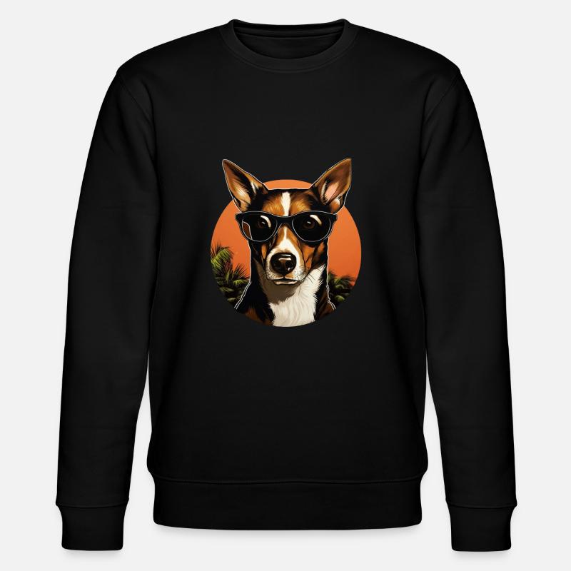 Basenji Cool - Chien Basenji - Sweat bio CHANGER Stanley/Stella Unisexe - noir