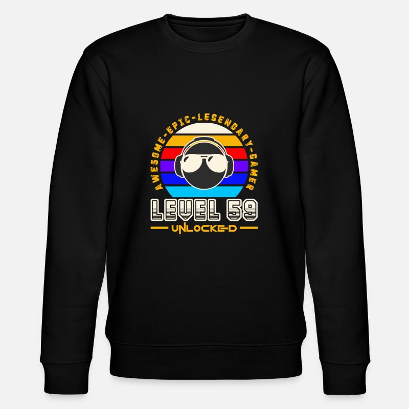 Level 59 - Stanley/Stella CHANGER Unisex Organic Sweatshirt - black