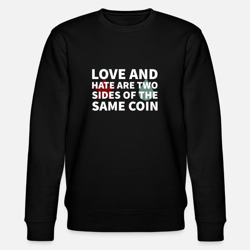 Love and Hate - Stanley/Stella Unisex Bio-Sweatshirt CHANGER  - Schwarz