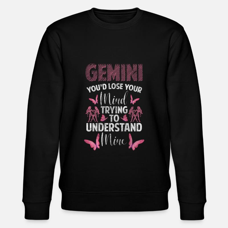 Sternzeichen Horoskop Luft Aszendent - Stanley/Stella Unisex Bio-Sweatshirt CHANGER  - Schwarz