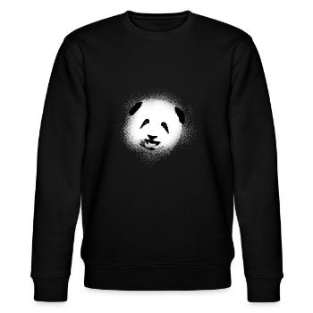 Panda,pandabär,bär, Graffiti,weiss - Stanley/Stella Unisex Bio-Sweatshirt CHANGER  - Schwarz - Vorne - Nik (191cm) & Marisol (170cm)