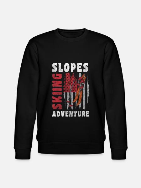 Snowboarding Slope Winter - Stanley/Stella CHANGER Unisex Organic Sweatshirt - black