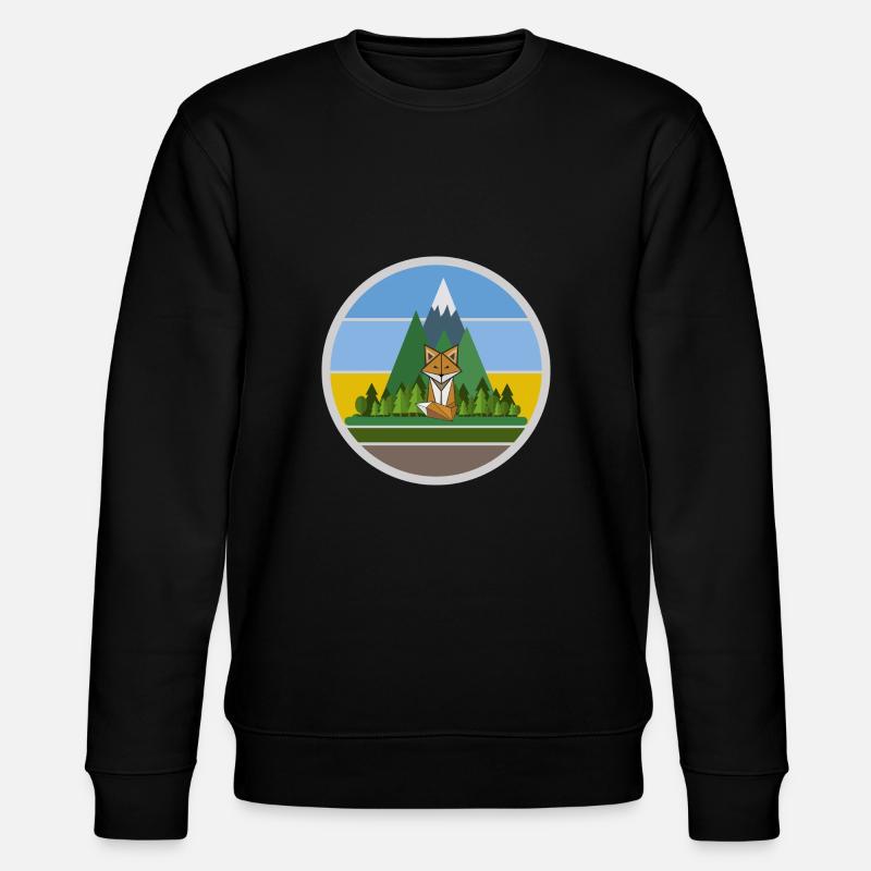 The Mountain Calls: Mountain Fox - Stanley/Stella CHANGER Unisex Organic Sweatshirt - black