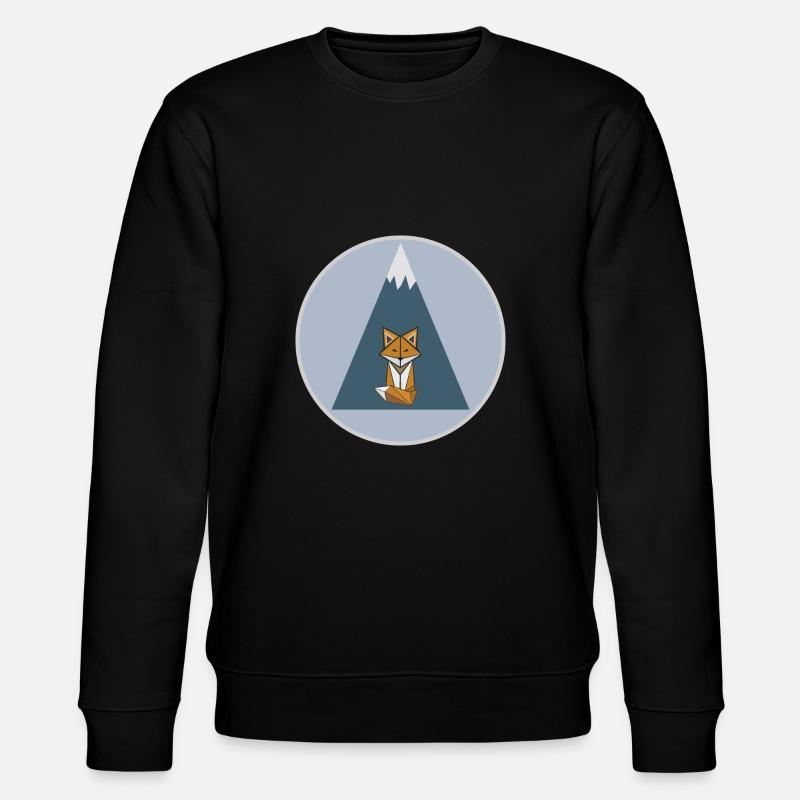 The Mountain Calls: Bergfuchs - Stanley/Stella Unisex Bio-Sweatshirt CHANGER - Schwarz