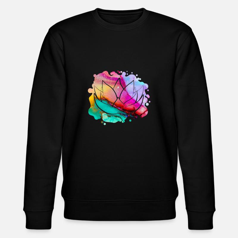 Lotusblume - Stanley/Stella Unisex Bio-Sweatshirt CHANGER  - Schwarz