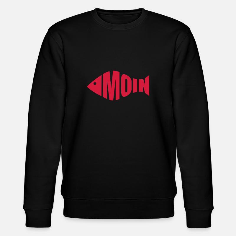 Moin - Fischkopf - Stanley/Stella Unisex Bio-Sweatshirt CHANGER  - Schwarz