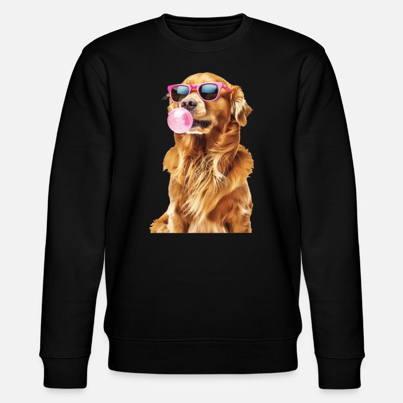 Golden Retriever - Stanley/Stella Unisex Bio-Sweatshirt CHANGER  - Schwarz
