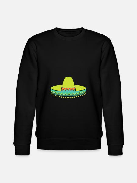 Sombrero straw hat - Stanley/Stella CHANGER Unisex Organic Sweatshirt - black