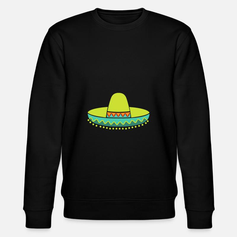 Sombrero straw hat - Stanley/Stella CHANGER Unisex Organic Sweatshirt - black