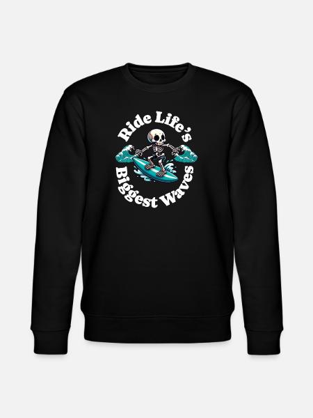 Surfing Skull Wassersport - Stanley/Stella Unisex Bio-Sweatshirt CHANGER - Schwarz