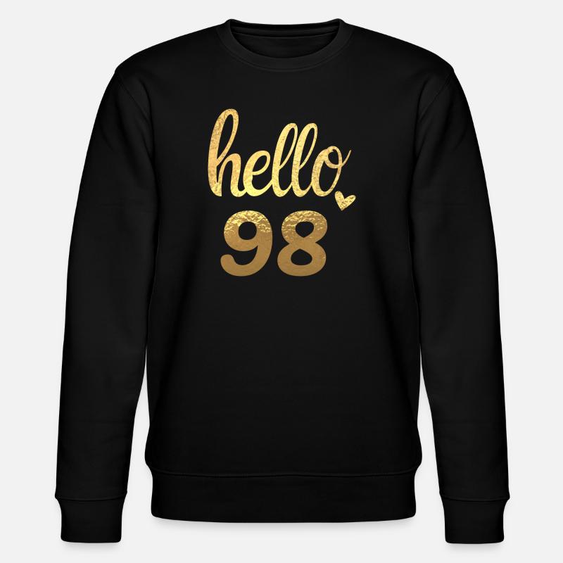 Hello 98 gold - Stanley/Stella CHANGER Unisex Organic Sweatshirt - black