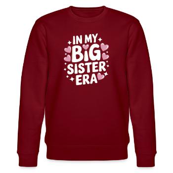 Sister Sibling Family - Stanley/Stella CHANGER Unisex Organic Sweatshirt - burgundy - Front - Nik (191cm) & Marisol (170cm)