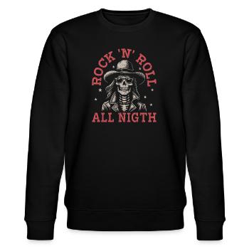 Rock - Stanley/Stella Unisex Bio-Sweatshirt CHANGER  - Schwarz - Vorne - Nik (191cm) & Marisol (170cm)