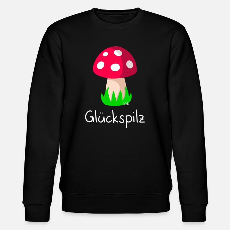 Glückspilz - Stanley/Stella Unisex Bio-Sweatshirt CHANGER  - Schwarz