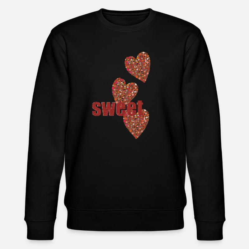 sweet hearts - Stanley/Stella Unisex Bio-Sweatshirt CHANGER  - Schwarz