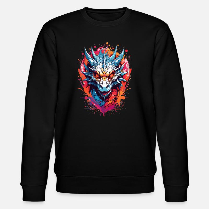 Coole Drache - Stanley/Stella Unisex Bio-Sweatshirt CHANGER  - Schwarz