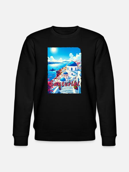 Grèce, souvenirs, vacances, Santorin - Sweat bio CHANGER Stanley/Stella Unisexe - noir