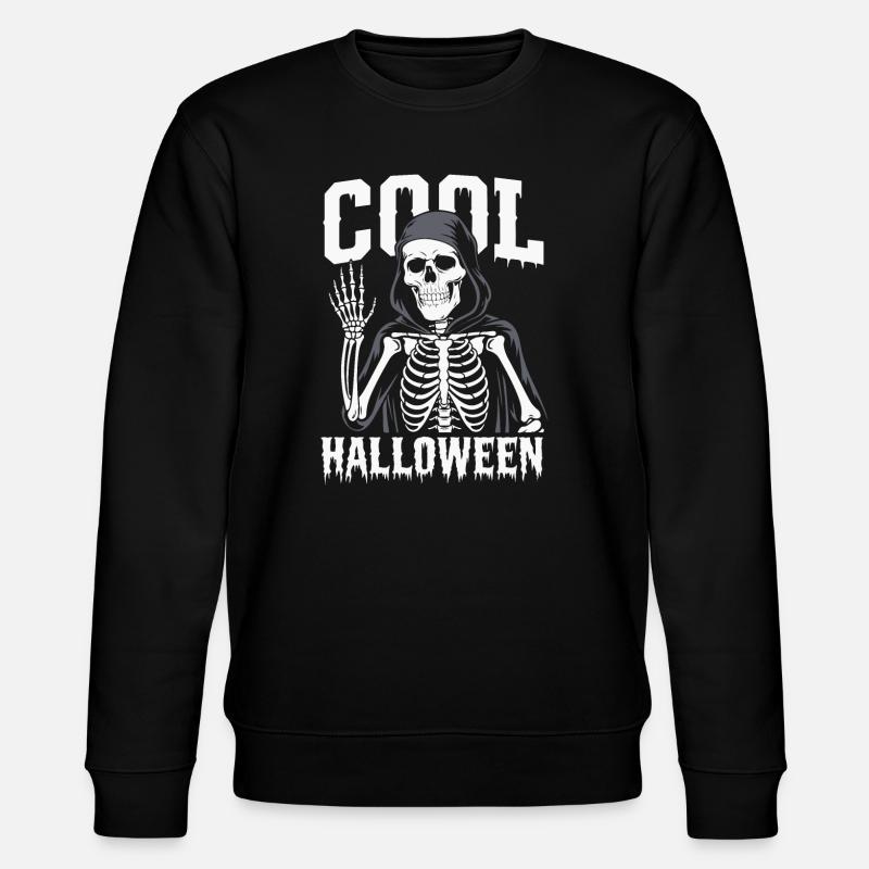 Cool Halloween Skeleton - Stanley/Stella CHANGER Unisex Organic Sweatshirt - black