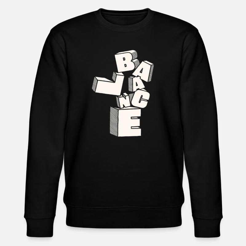 Équilibre en lettres 3D - Sweat bio CHANGER Stanley/Stella Unisexe - noir