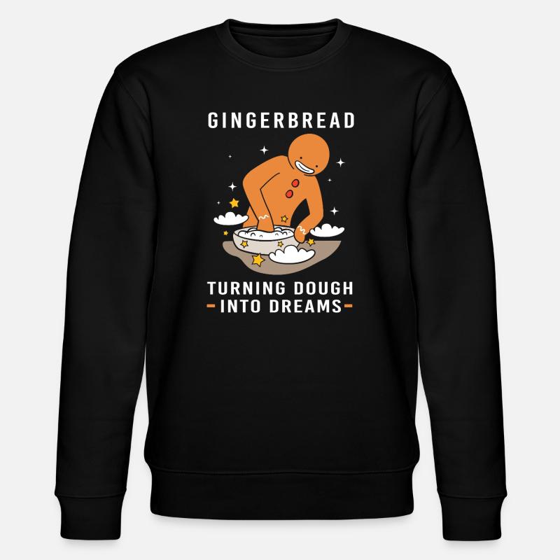 Gingerbread Christmas Gingerbread Man Gingerbread - Stanley/Stella CHANGER Unisex Organic Sweatshirt - black