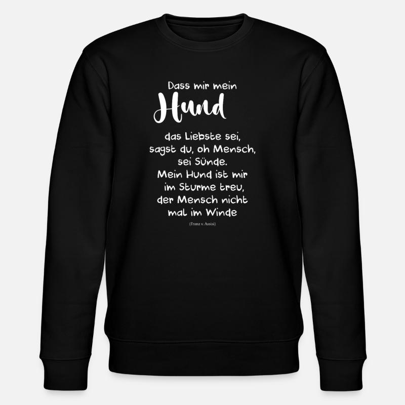 Hund das Liebste - Stanley/Stella Unisex Bio-Sweatshirt CHANGER  - Schwarz