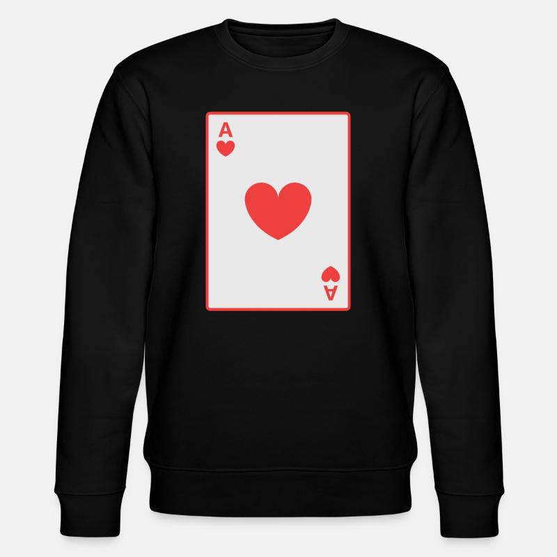Carte rouge as de cœur - Sweat bio CHANGER Stanley/Stella Unisexe - noir
