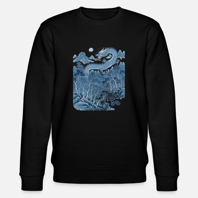 Chinesischer Drache  - Stanley/Stella Unisex Bio-Sweatshirt CHANGER  - Schwarz