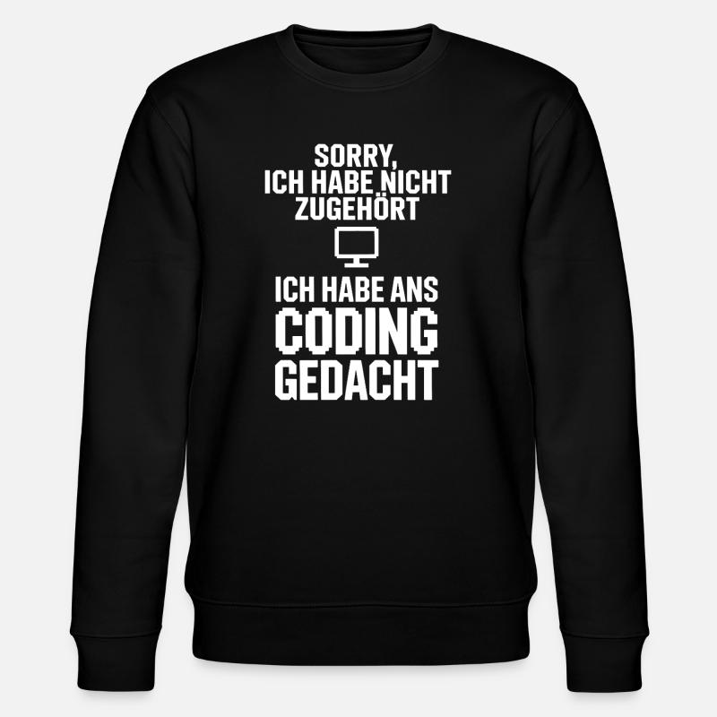 Sorry Coding Head - Stanley/Stella CHANGER Unisex Organic Sweatshirt - black