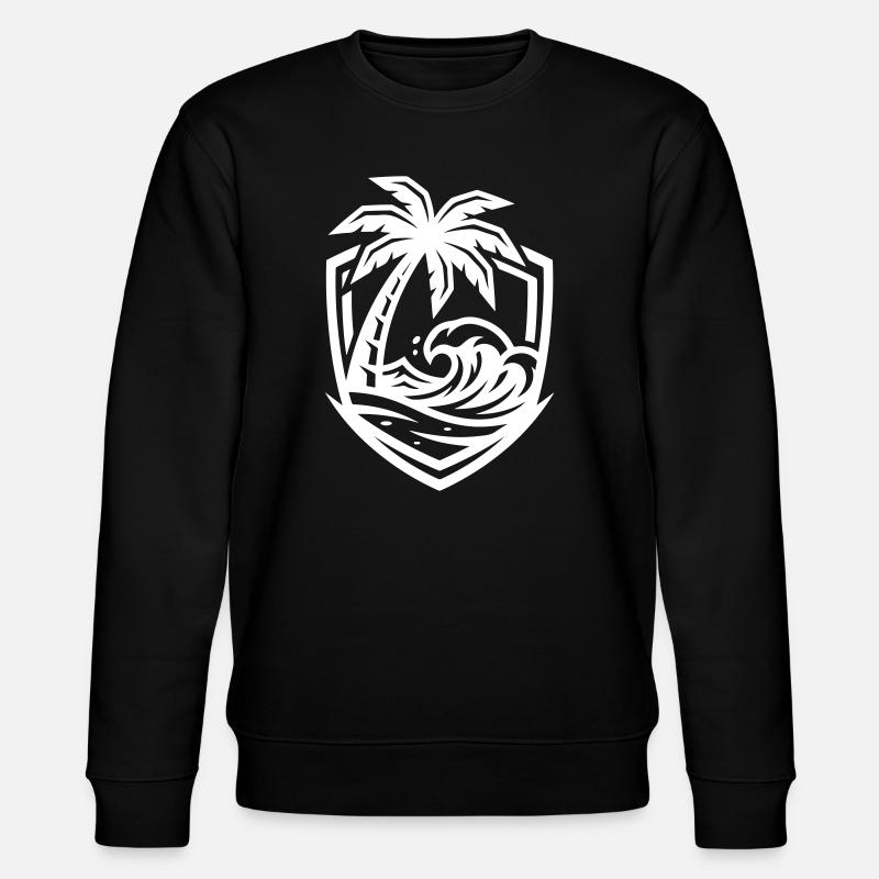 Palmen Strand Meer - Stanley/Stella Unisex Bio-Sweatshirt CHANGER  - Schwarz