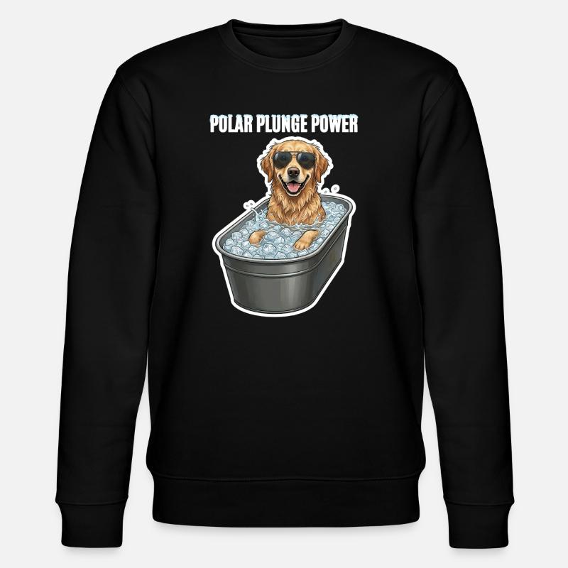 Eisbaden Hund Polar - Stanley/Stella Unisex Bio-Sweatshirt CHANGER  - Schwarz