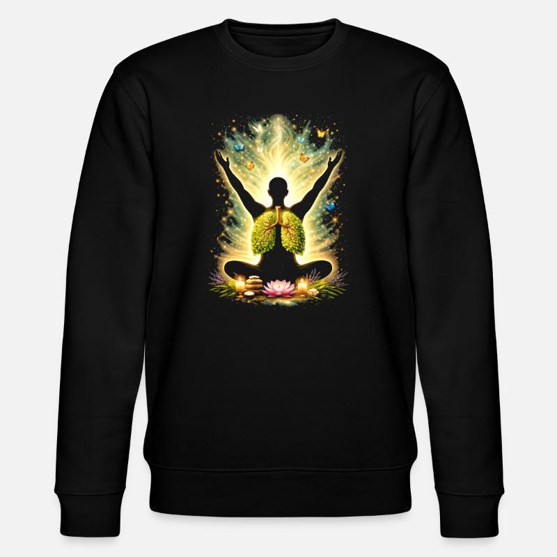 Méditation Respiration Nature Conception pulmonaire - Sweat bio CHANGER Stanley/Stella Unisexe - noir