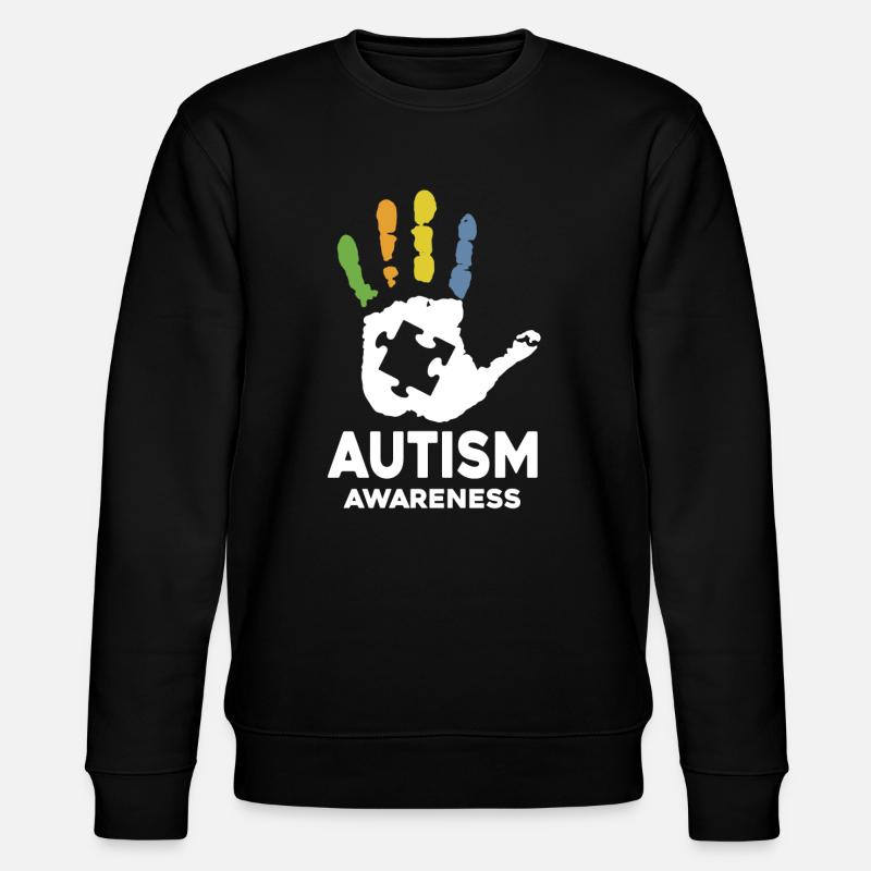 Autismus-Bewusstseins-Autismus T Shirts - Stanley/Stella Unisex Bio-Sweatshirt CHANGER  - Schwarz
