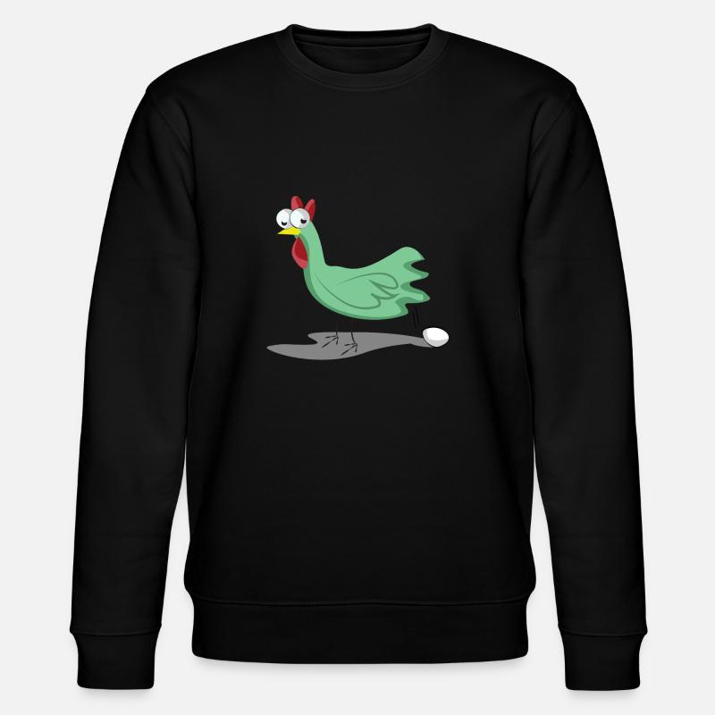 kylling - Stanley/Stella økologisk unisex-sweatshirt CHANGER  - sort