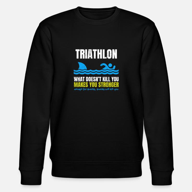 Triathlon Schwimmen Hai - Stanley/Stella Unisex Bio-Sweatshirt CHANGER - Schwarz