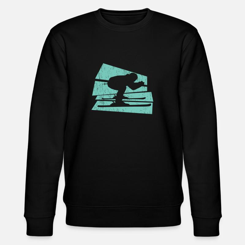 Skifahren - Stanley/Stella Unisex Bio-Sweatshirt CHANGER  - Schwarz