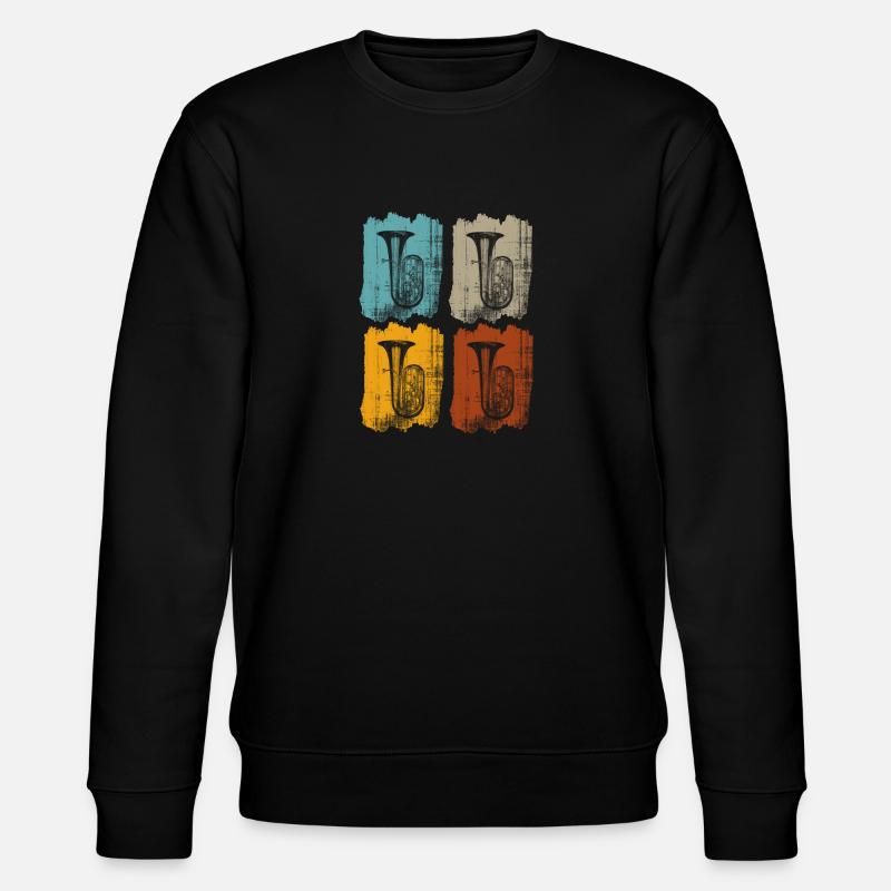 Tuba tubist retro - Stanley/Stella Unisex Bio-Sweatshirt CHANGER - Schwarz