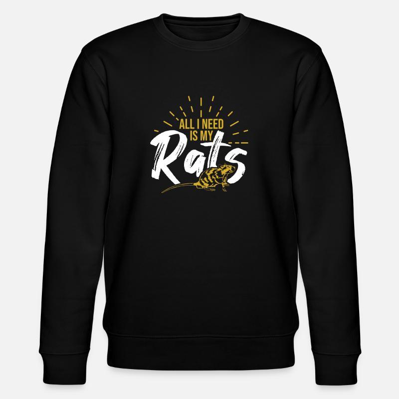 Ratte - Stanley/Stella Unisex Bio-Sweatshirt CHANGER  - Schwarz