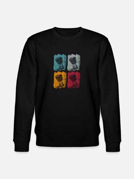 drums percussion djembe - Stanley/Stella CHANGER Unisex Organic Sweatshirt - black