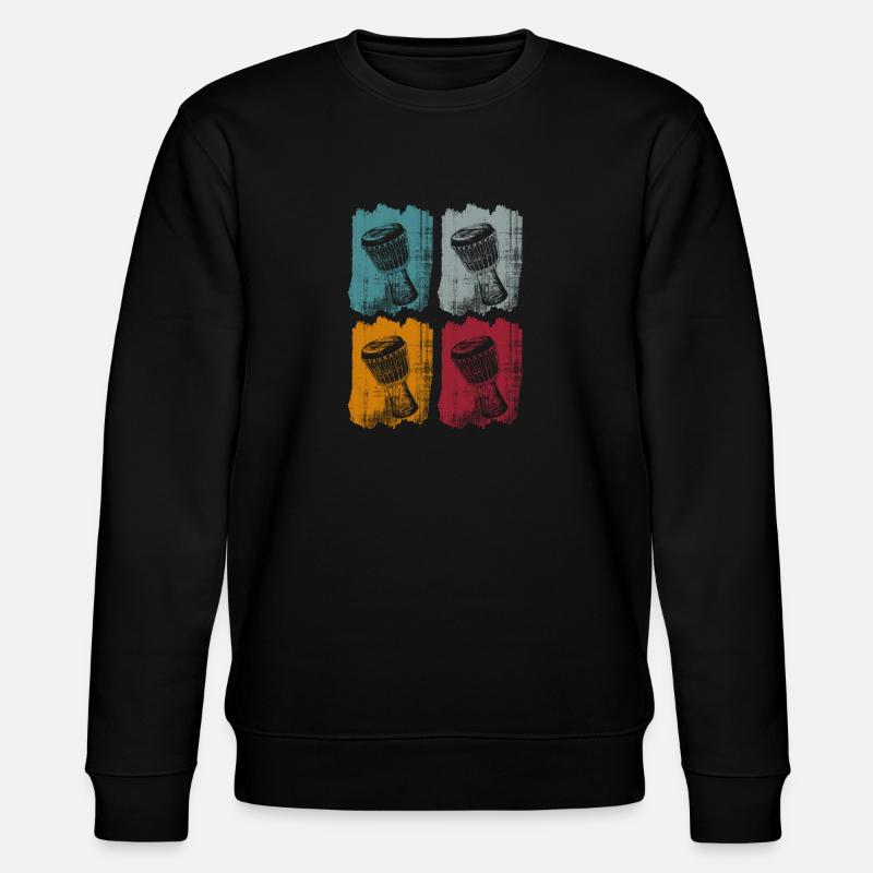 drums percussion djembe - Stanley/Stella CHANGER Unisex Organic Sweatshirt - black