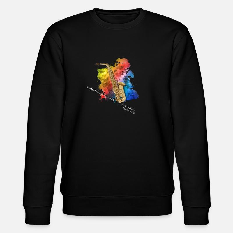 saxophone - Sweat bio CHANGER Stanley/Stella Unisexe - noir