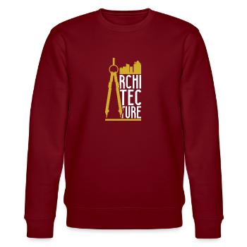 Architecture - Stanley/Stella CHANGER Unisex Organic Sweatshirt - burgundy - Front - Nik (191cm) & Marisol (170cm)