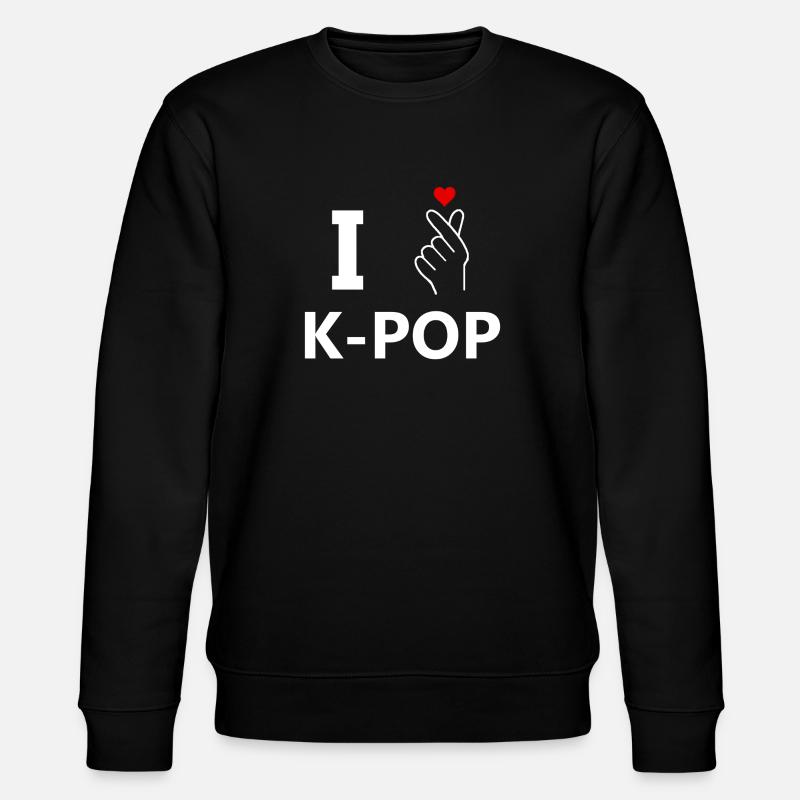 I love K-Pop - Stanley/Stella Unisex Bio-Sweatshirt CHANGER  - Schwarz
