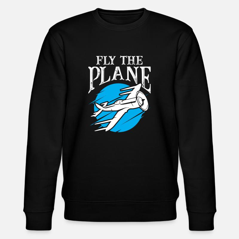 Fly The Plane - Stanley/Stella CHANGER Unisex Organic Sweatshirt - black