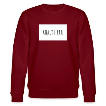 Wissen ist Macht - Stanley/Stella Unisex Bio-Sweatshirt CHANGER  - Burgunderrot - Vorne - Nik (191cm) & Marisol (170cm)