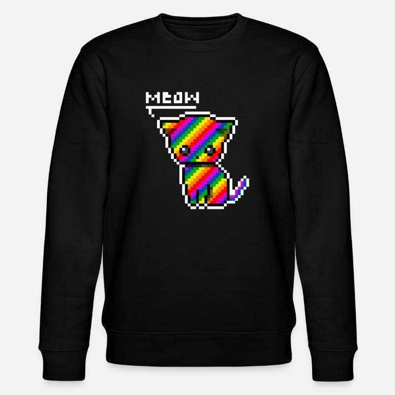 rainbow_kitty_meow - Stanley/Stella CHANGER Unisex Organic Sweatshirt - black