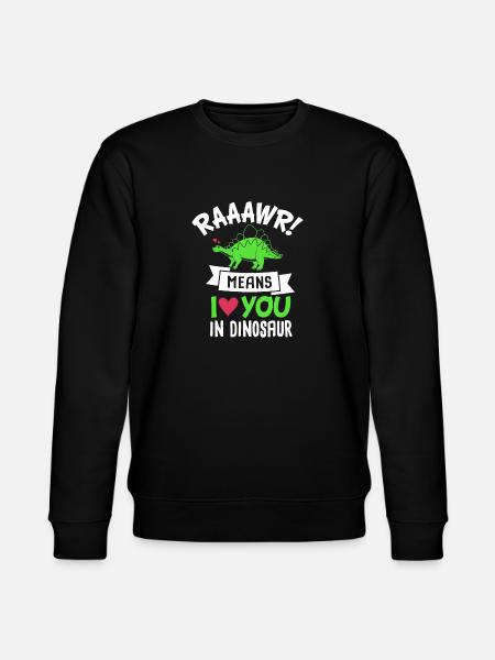 Dino dinosaure amour - Sweat bio CHANGER Stanley/Stella Unisexe - noir